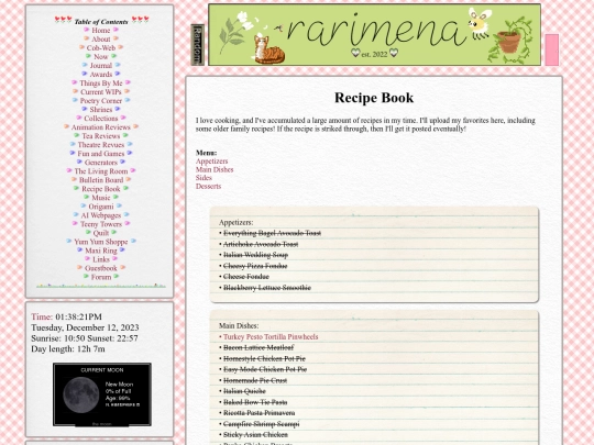 recipes screenshot