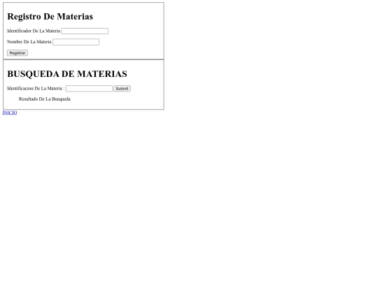 parcialWEB/Materias screenshot