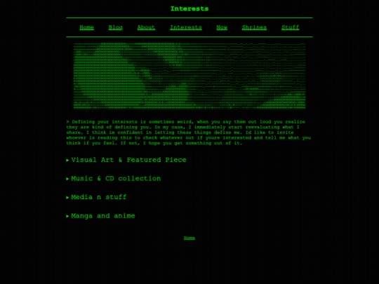 interests screenshot