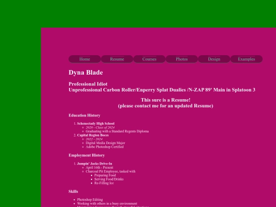 resume screenshot
