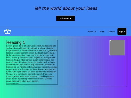 WriteArticle screenshot