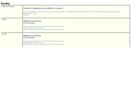 assignment 4/sunday screenshot