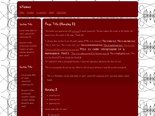 sitemap screenshot