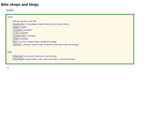 bikelinks screenshot