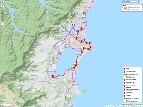 ridemaps/Illawarra Wanderer Southern Shore screenshot