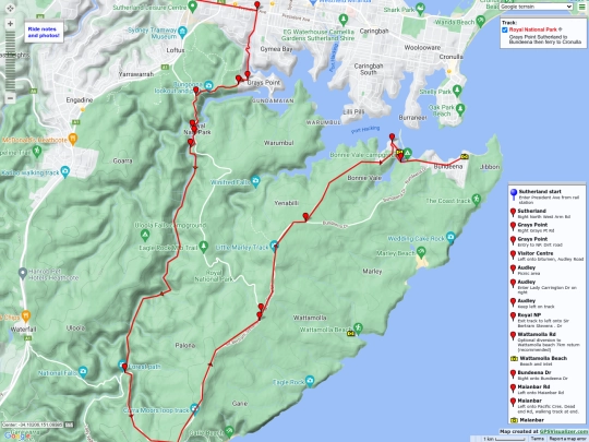 ridemaps/Royal_National_Park screenshot