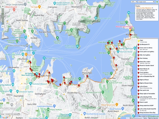 ridemaps/Watsons Bay Wanderer screenshot