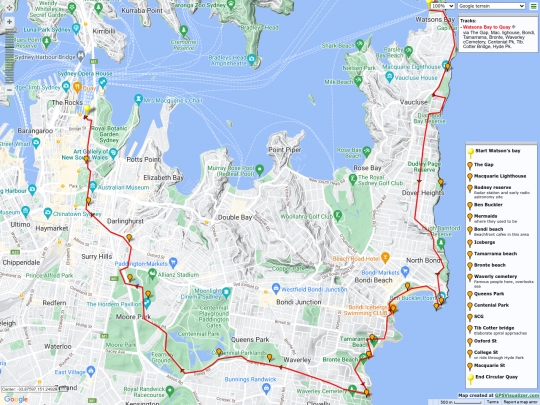 ridemaps/Watsons Bay to Quay screenshot