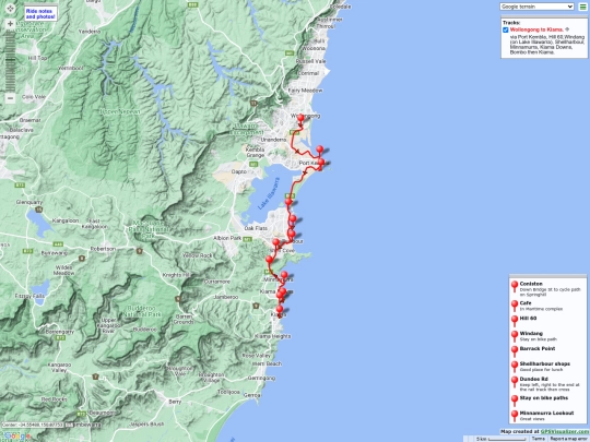 ridemaps/Wollongong-Kiama screenshot