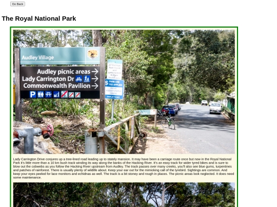 ridenotes/Royal_National_Park screenshot