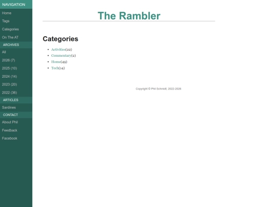 categories screenshot