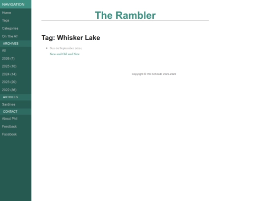 tag/whisker-lake screenshot