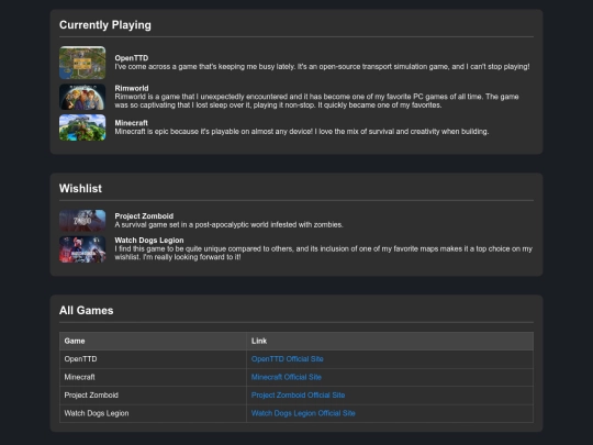 games screenshot