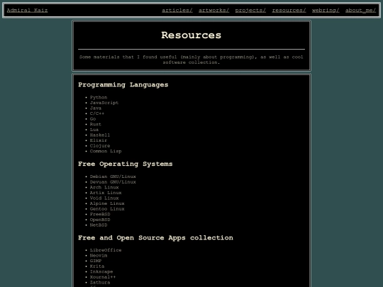 resources screenshot
