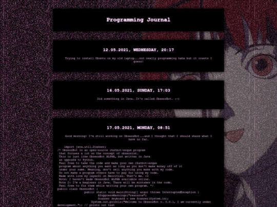 pages/pjournal screenshot