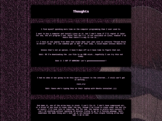 pages/thoughts screenshot