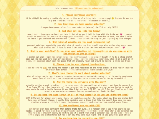 webdevquestionnaire screenshot