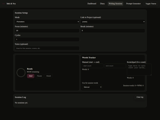 session screenshot