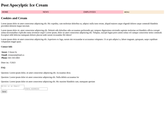 food/menu screenshot