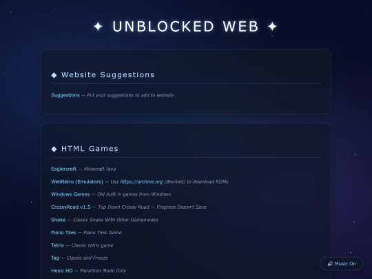 hiddenunblockedweblist/Ambient screenshot