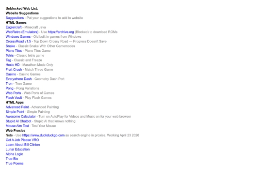 hiddenunblockedweblist/Blank screenshot