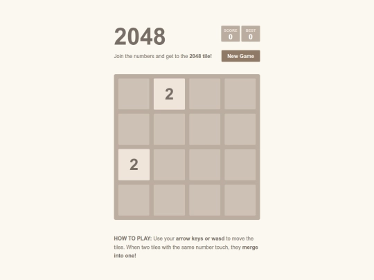 hiddenunblockedweblist/HTML/2048 screenshot