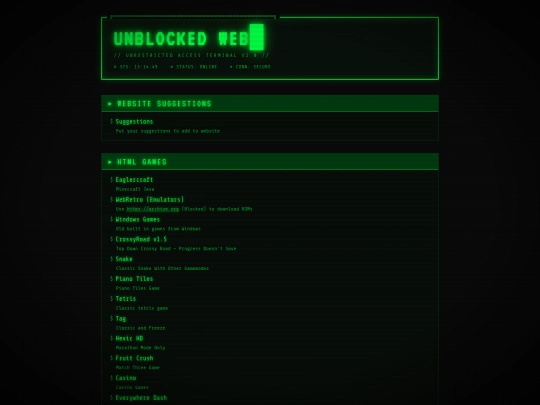 hiddenunblockedweblist/Hacker screenshot