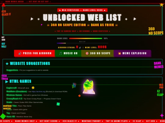 hiddenunblockedweblist/MLG screenshot