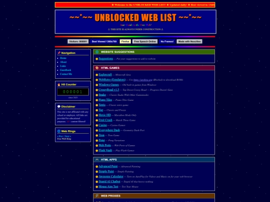 hiddenunblockedweblist/Retro screenshot