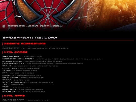 hiddenunblockedweblist/Spiderman screenshot