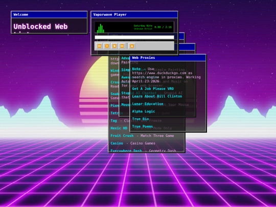 hiddenunblockedweblist/Vaporwave screenshot