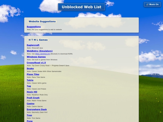 hiddenunblockedweblist/XP screenshot