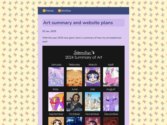 blog/posts/2025-01-02-Art-summary-and-website-plans screenshot