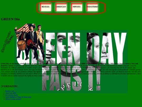 bandas/green day screenshot