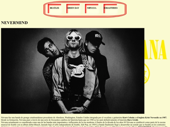 bandas/nirvana screenshot