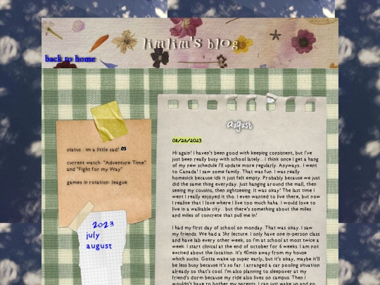 blog screenshot