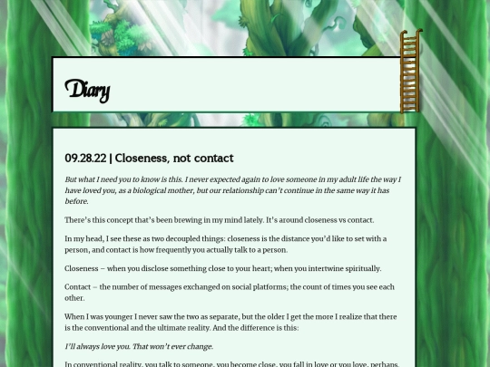 diary screenshot