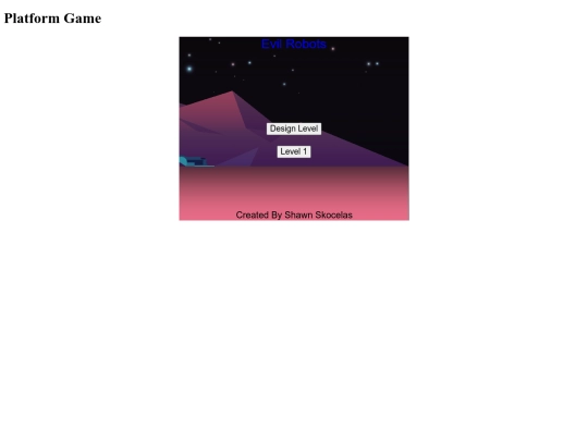platformgamemenu screenshot