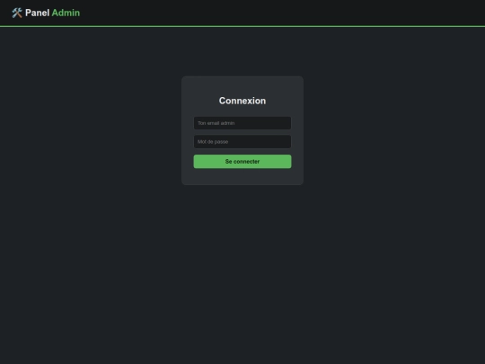 admin screenshot