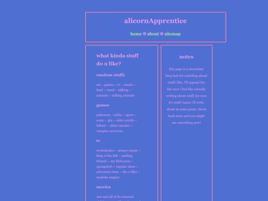 interests screenshot
