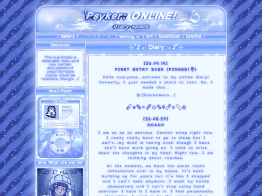 diary screenshot