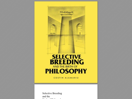 Costin Alamariu --- Selective Breeding and the Birth of Philosophy screenshot