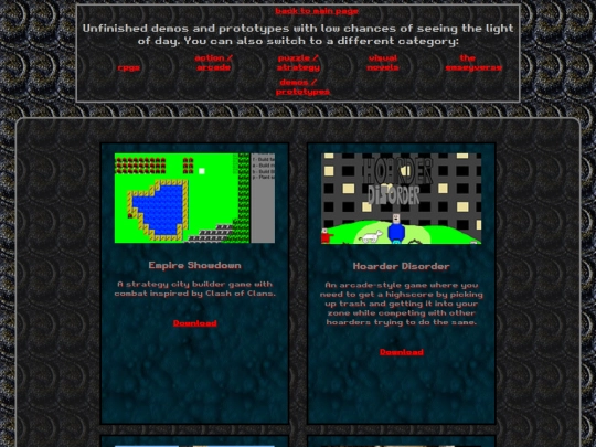 games/demos screenshot