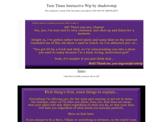 Teen titans cyoa screenshot
