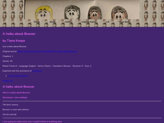 Fanfics/ahaikuaboutbowser screenshot