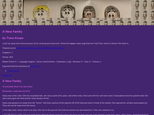 Fanfics/anewfamily screenshot
