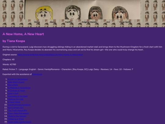 Fanfics/anewhomeanewheart screenshot