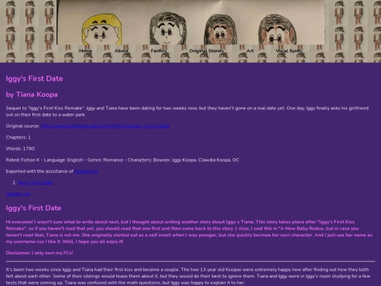 Fanfics/iggysfirstdate screenshot