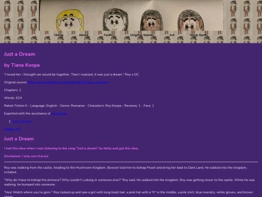 Fanfics/justadream screenshot