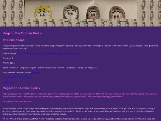 Fanfics/megantheorphanredux screenshot